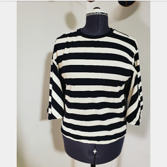 Who What Wear Tops - Who What Wear Striped Flyaway Top